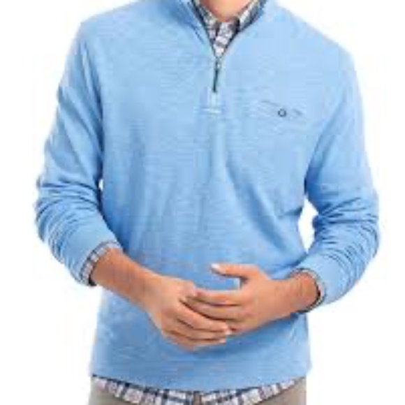 Johnnie-O Keane quarter zip pullover Large blue - Picture 16 of 16